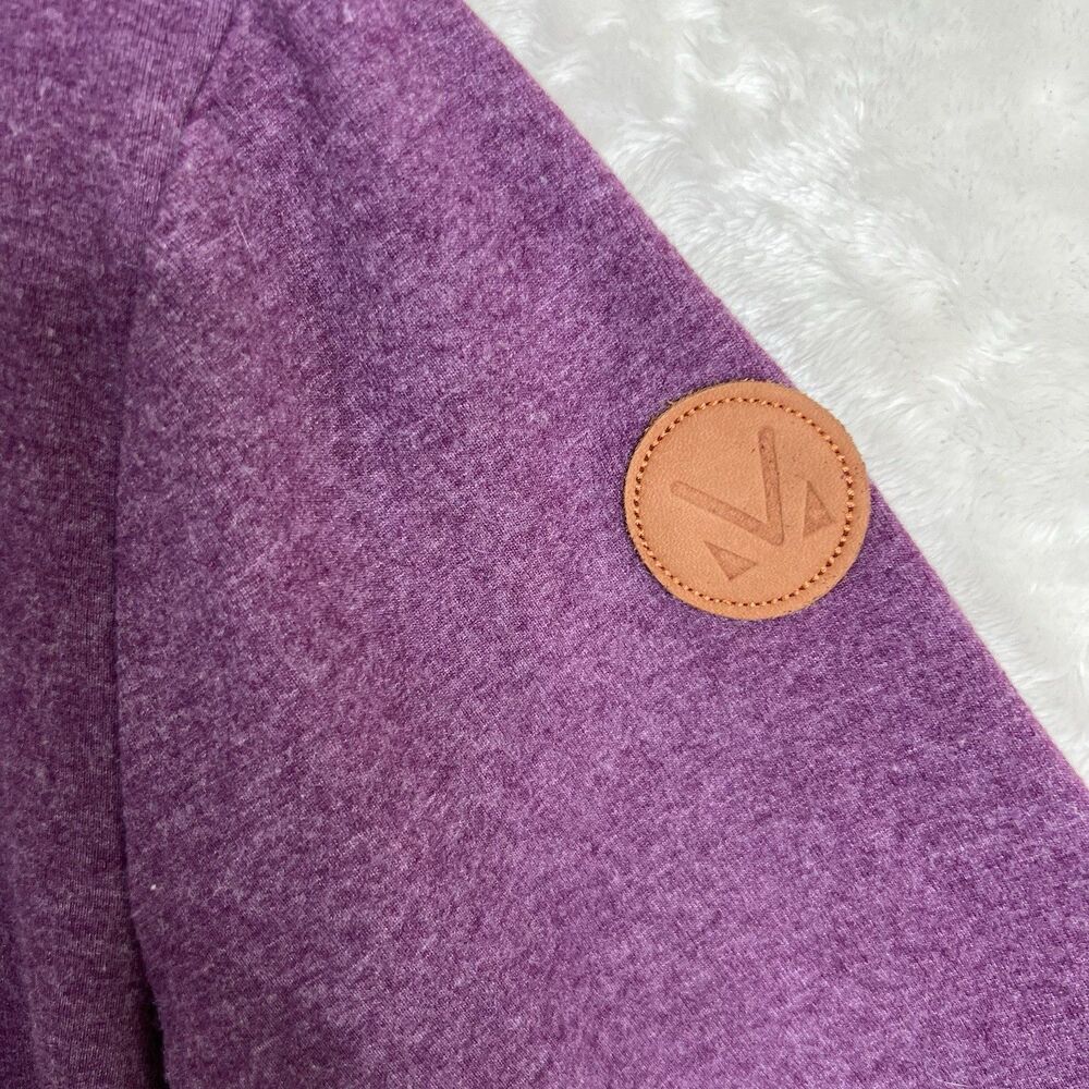Michelle Mae Women's Hoodie Size M Cotton Blend Lavender Half Zip Sport Outdoors - Picture 5 of 12